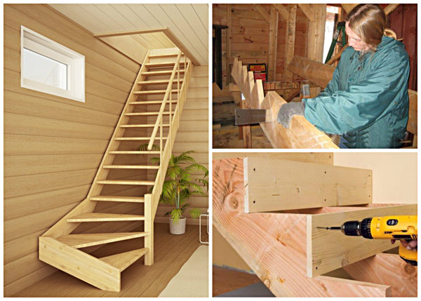 Изготовление лестницы из дерева
