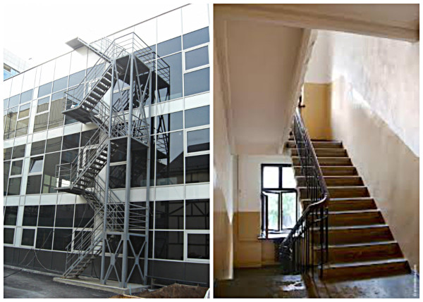Эвакуационные лестницы из металла и бетона
