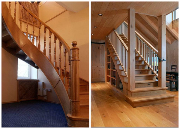 Разновидности конструкций деревянных лестниц