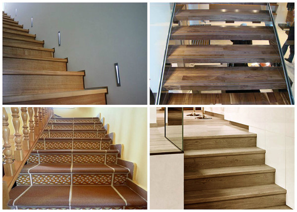 Разновидности отделки ступеней лестницы