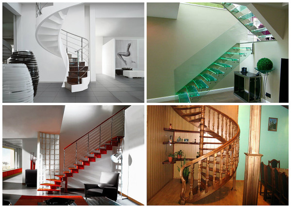 Разновидности лестниц из различных материалов
