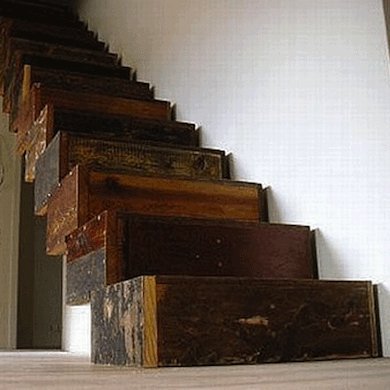 Salvaged Wood Stairs