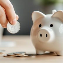 banki ru photo of a hand putting coins into a white piggy bank oengdj