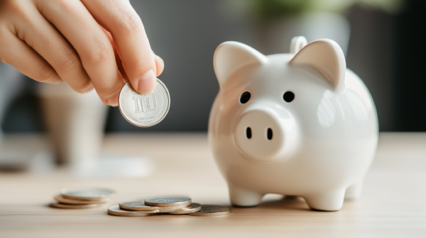 banki ru photo of a hand putting coins into a white piggy bank oengdj